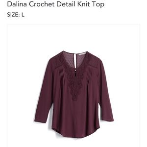 Daniel Rainn - Dalina Crochet Detail Knit Top